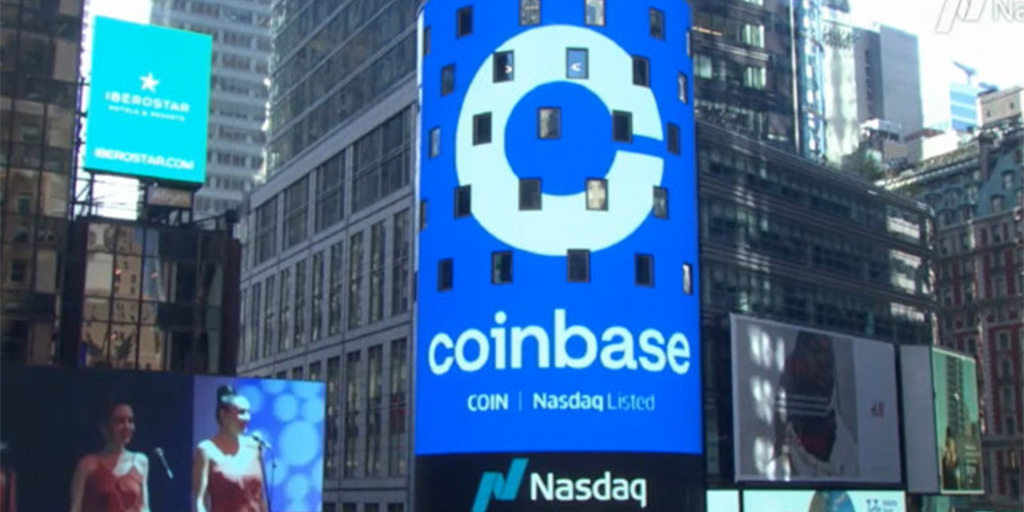 Ações da Coinbase fecham primeiro dia 31% acima do esperado