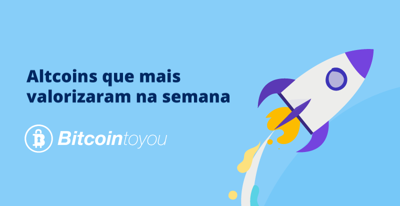 Banner sobre Altcoins que mais valorizaram na semana