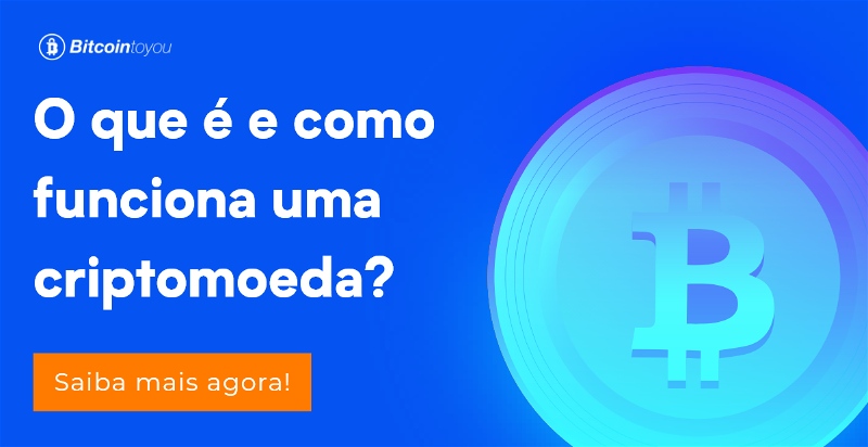 Texto "o que é e como funciona uma criptomoeda"