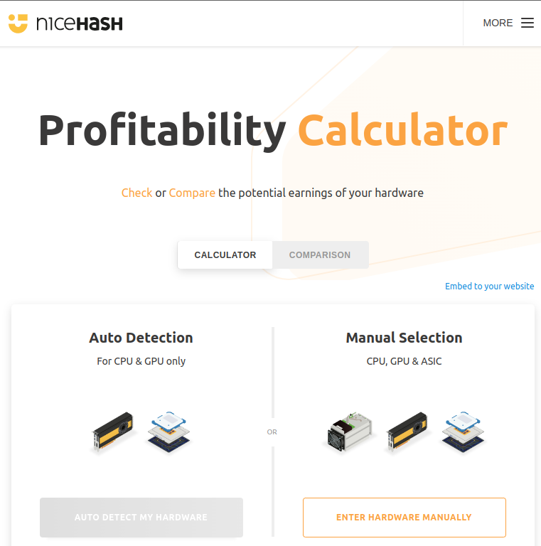 Calculadora mineração nicehash via cpu miner